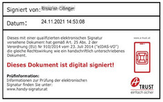 Screenshot Beispielsignatur